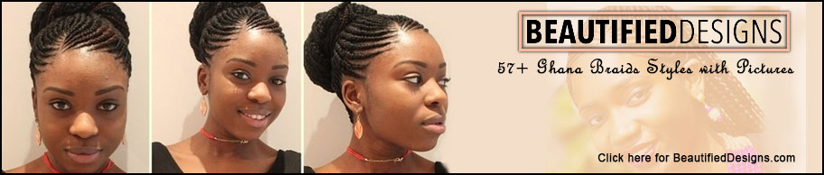 Ghana braids also known as Banana cornrows, use extensions that touch the scalp. Start by creating cornrow braids
